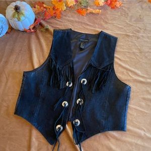 Rock Creek Western Leather Vest